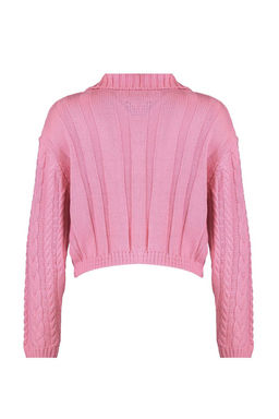 Pembe Crop Polo Yaka Triko H?rka TWOAW22HI0448