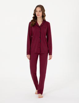 Bordo G_mlek Pijama Tak_m_