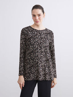 Bisiklet Yaka Desenli Bluz