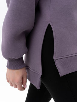 футер 3х нитка с начесом Свитшот ,серо-лавандовый - Binita фото 6