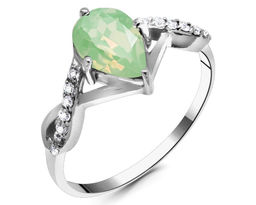 Кольцо, лунный камень зеленый, Ю-Елена