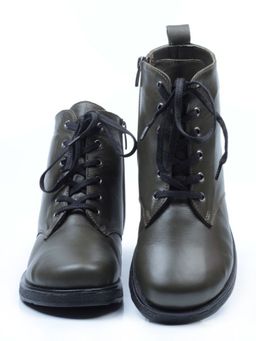 04-910-42 DARK GREEN Ботинки зимние женские (натуральная кожа, натуральный мех) - Фабричный китай фото 14
