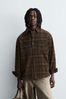 CHECK CORDUROY SHIRT - Zara фото 2