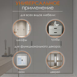 Ручка мебельная самоклеющаяся CAPPIO, L=108 мм, пластик, цвет черный