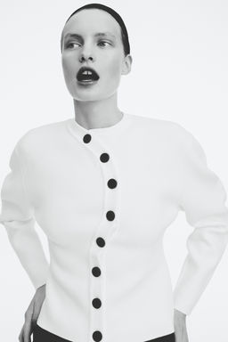 DOUBLE-BREASTED KNIT CARDIGAN - Zara фото 5