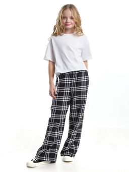 Брюки палаццо спортивные штаны для девочки одежда в клетку UD 7875(5161) кофе/беж клетка - Mini maxi фото 22