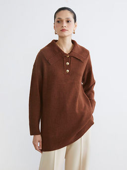 Polo Yaka Kad?n Triko Kazak