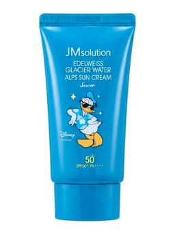 Jmsolution Охлаждающий солнцезащитный крем / Edelweiss Glacier Water Alps Moist Suncream Snow SPF50+/PA++++ Disney Donald Duck, 50 мл