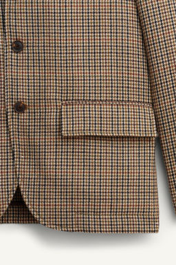LIMITED EDITION CHECKED WOOL SUIT BLAZER - Zara фото 10