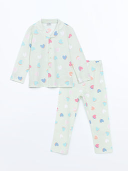 G?mlek Yaka K?z ?ocuk Pijama Tak?m?