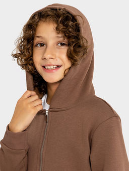 Комплект для мальчиков (жакет, брюки) в бежевом оттенке - Mark formelle фото 4