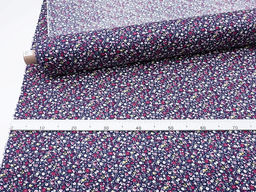 Импорт. хлопок Цветочный вьюнок на чернильном, ш.1.5м, хлопок-100%, 100гр/кв.м - Купава фото 7