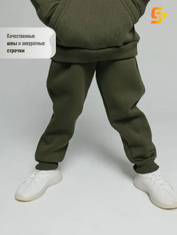 Костюм Канга(Толст+брюки), цвет Хаки, футер 3-х н, х/б 65%,пэ 35% - 5+ фото 3