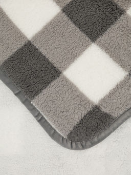 Плед с шерпой 200x220 серый - Denastia фото 3