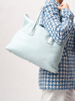 Кожаная сумка Azaro 30660 голубой айсберг