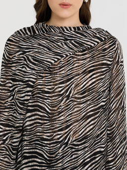 Блузка из шифона с принтом - Stilla фото 6