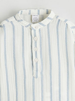 Hakim Yaka ?izgili Erkek Bebek G?mlek