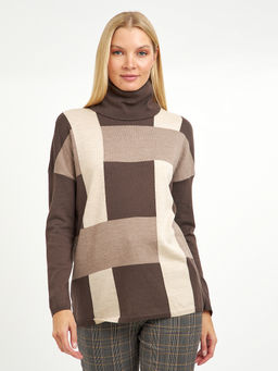 водолазка женская из шерсти в крупную клетку - Glenfield фото 5