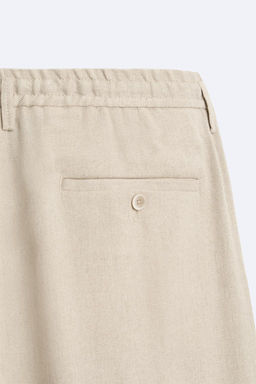 PLEATED COTTON - LINEN TROUSERS - Zara фото 28