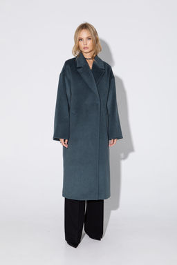 Пальто Pirs 4847 серо-бирюзовый