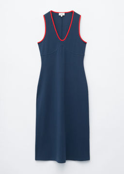 Vestido midi con escote en U