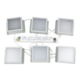 ULP-0808 42W/4000К IP40 GRILYATO WHITE KIT06 Светильники светодиодные потолочные встраиваемые, комплект из 6 штук. Белый свет (4000K). 5208Лм. Для ячеек 86x86мм. Корпус белый. В комплекте с и/п. ТМ Uniel