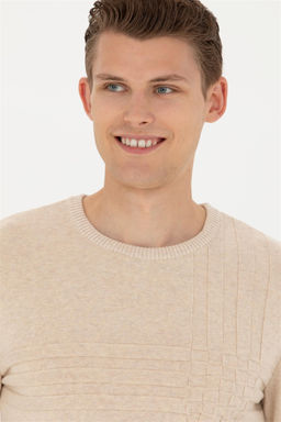 Мужской свитер песочного меланжа - U.s. polo assn фото 2