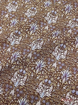 Импорт. хлопок Фантазийные цветы цв.шоколад, ш.1.49м, хлопок-100%, 100гр/м.кв