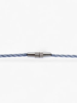 Цена за 2 шт. Шнурок гайтан 60 см d=2 мм, цвет серебряный, винтовой замок серебро