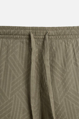 GEOMETRIC PRINT JACQUARD BERMUDA SHORTS - Zara фото 10