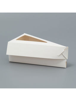 Цена за 10 шт. Коробка для торта с окном, кондитерская упаковка «Белая» 16 х 6 х 8 см