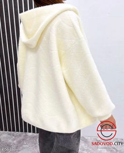 Женский пушистый кардиган с капюшоном - Bruno фото 4