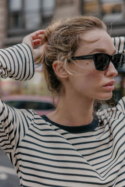 STRIPED LONG SLEEVE T-SHIRT - Zara фото 4
