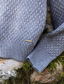 VILATTE / Укороченный джемпер фактурной вязки с шерстью  фото 2