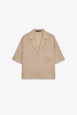 SHORT SLEEVE FLOWING SHIRT - Zara фото 14
