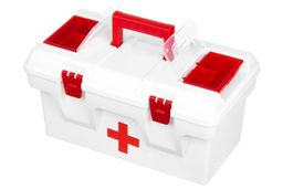 Ящик для медикаментов-аптечка 16 л 40,5*23,5*21 см Массимос крыш.с 2-мя защел.и 2-мя органай+вклад - Elan gallery фото 5