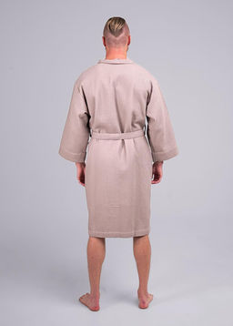 Халат вафельный (ЧЗ) т.бежевый MX440720 - Clever wear фото 2
