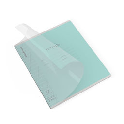 АКЦИЯ Цена за 10 шт. Тетрадь школьная ученическая с пластиковой обложкой на скобе ErichKrause Классика CoverPrо fizzy, бирюзовая, А5+, 12 листов, кос.лин.