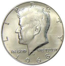 1/2 доллара (50 центов) 1968 года D США