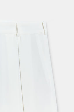 PANTAL?N FLUIDO PINZAS ZW COLLECTION / Blanco roto - Zara фото 10