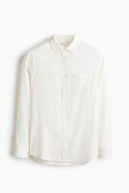 Camisa en mezcla de lino Easy Care Regular Fit - H&m фото 3