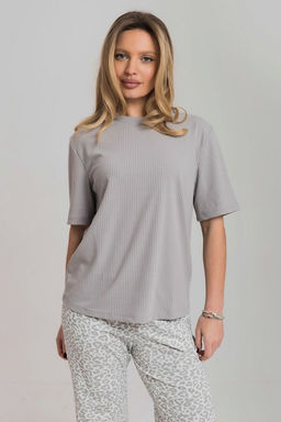 Костюм футболка и брюки М326004сб Серый/Белый - Елена фото 6