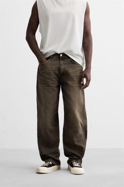 BAGGY FIT JEANS WITH TURNED SEAMS - Zara фото 2