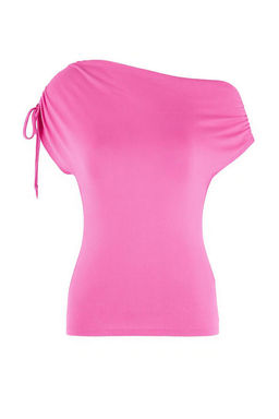 Fusya Regular/Normal Kal?p Asimetrik Yaka Buzgulu Yumusak Orme Bluz TWOSS26BZ00525