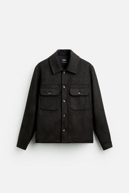 FAUX SUEDE OVERSHIRT - Zara фото 7