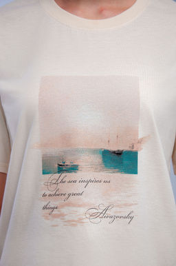 Арт. 31139 Футболка женская 44-52 (5 шт) Цвет:светло-бежевый - Калинка фото 17