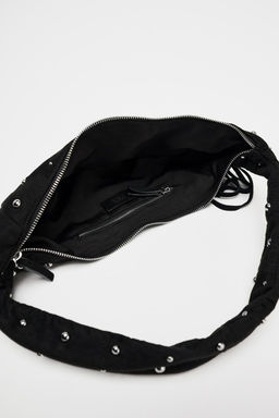 OVAL STUDDED FRINGED BAG - Zara фото 6