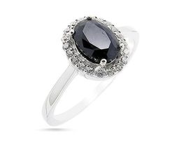 Кольцо из серебра сапфир, Элиса