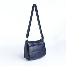 Сумка женская кросс-боди на молнии, 20×8.5×15 см, синяя