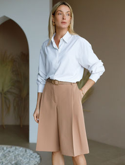 VILATTE / Шорты-бермуды из эластичной поливискозы